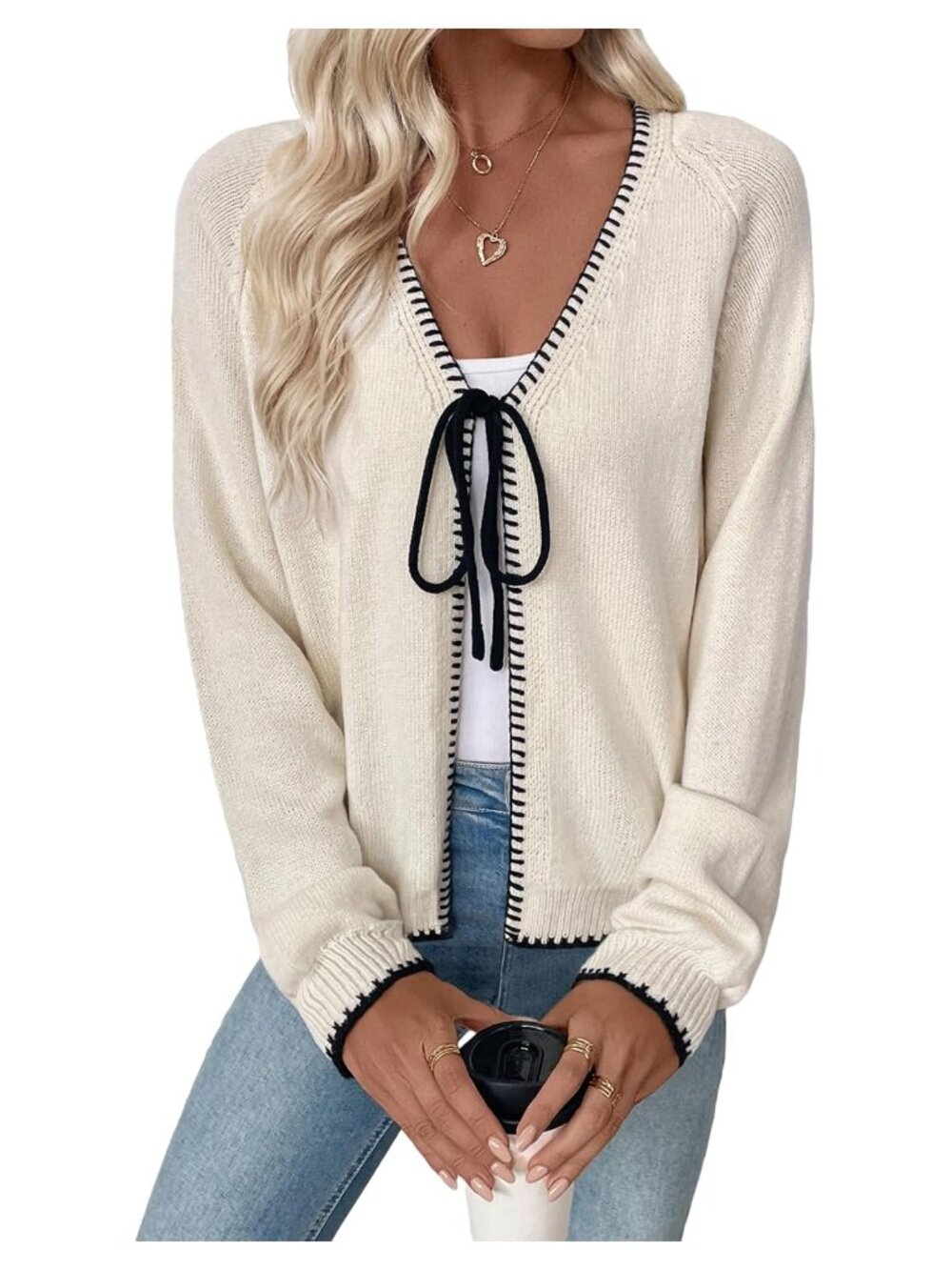 Lightweight Knit Cardigan Sweater Women Trendy Fall Long Sleeve